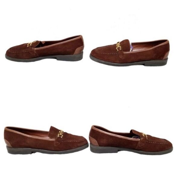 VINTAGE 80s Etienne Aigner Tulsa Suede Loafers 8.5 - Picture 2 of 10